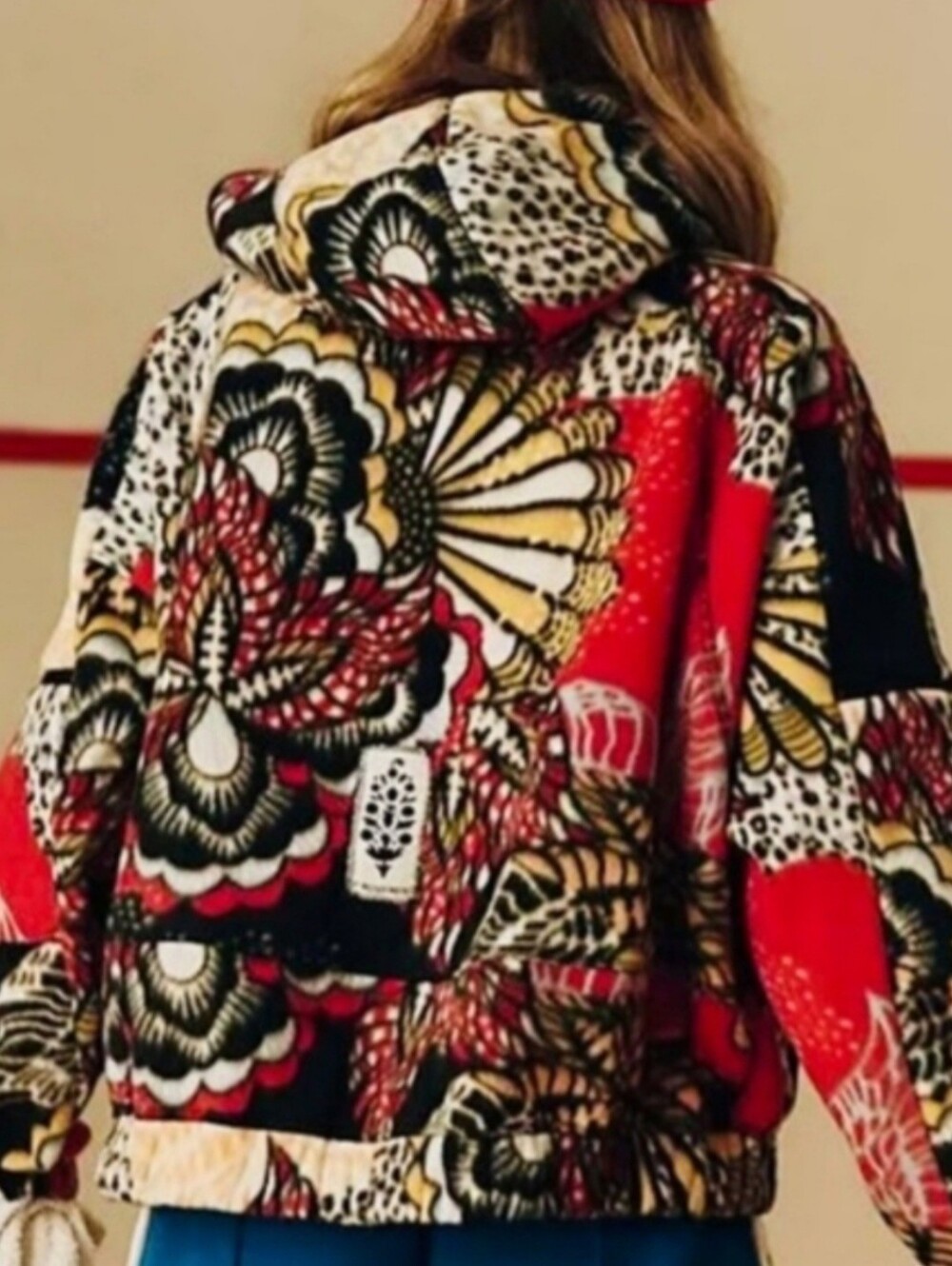 Free People Movement Super Colorful Fleece 1/2 Zipper Jacket. Hooded Pullover